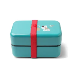 Bento Box Fortune Cat Teal Blue