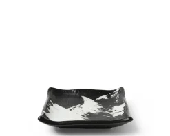Black & White Brush Small Plate