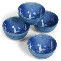 Blue Cranes 5.25" Bowl Set