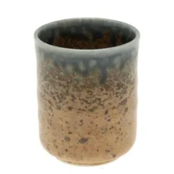 Blue Sand Crackle Tea Cup