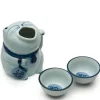 Blue & White Cat Sake Set