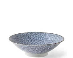 Blue & White Mosaic 9.75" Bowl