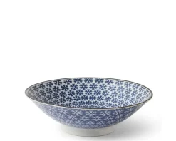 Blue & White Snowflake 9.75" Bowl