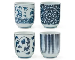 Blue & White Teacup Set