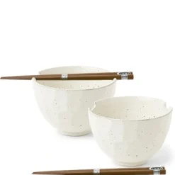 Boulder White Bowl Set/2
