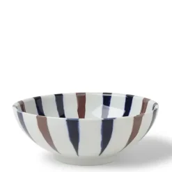 Bowl Brown Indigo Spokes 8-3/8"