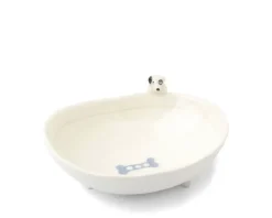 Bowl Footed With Dog & Bone Design