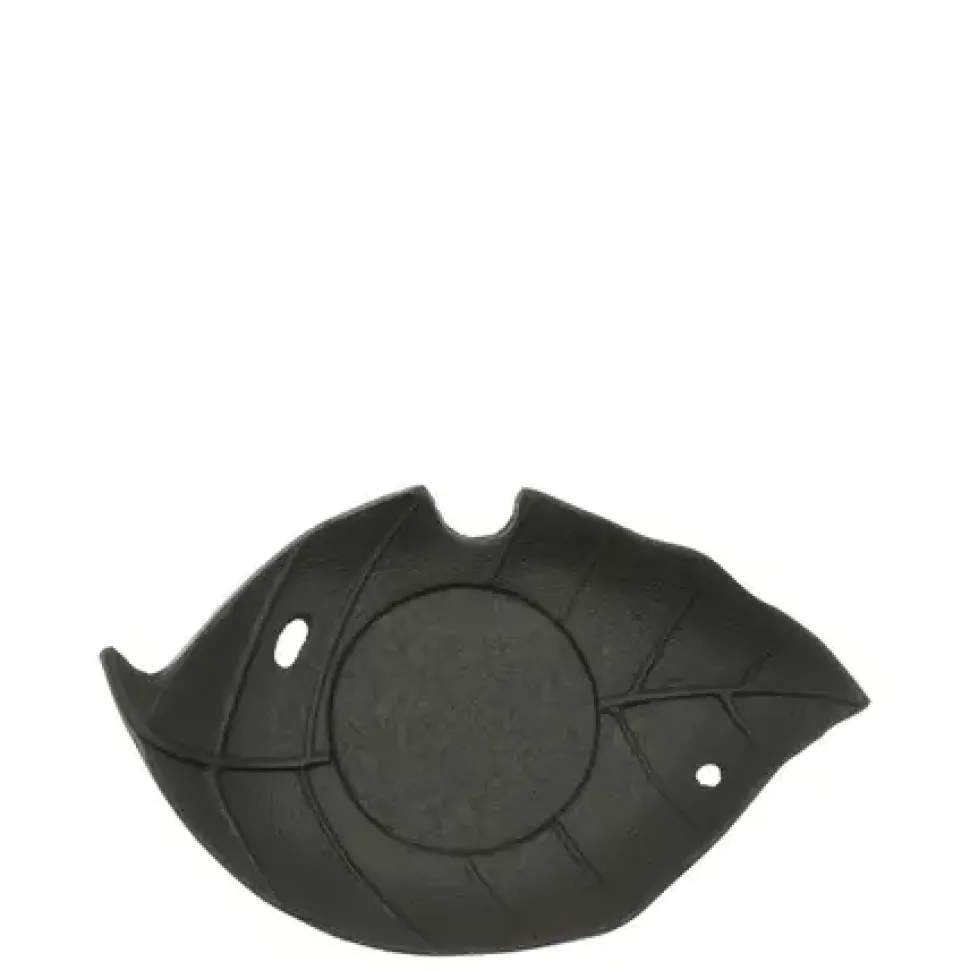 Cast Iron Black Leaf Coaster