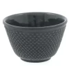 Cast Iron Teacup Black Hobnail