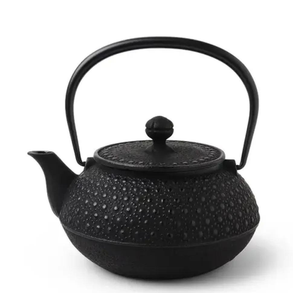 Cast Iron Teapot Black Honeycomb 0.9L