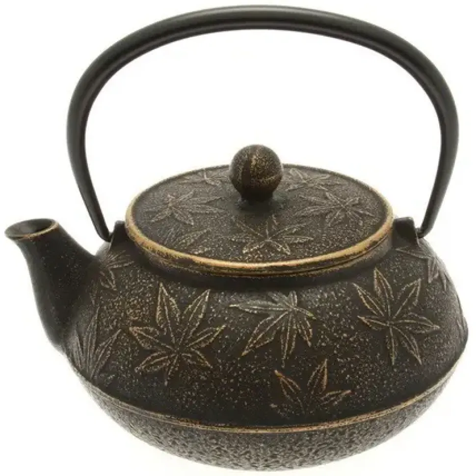 Cast Iron Teapot Black Maple