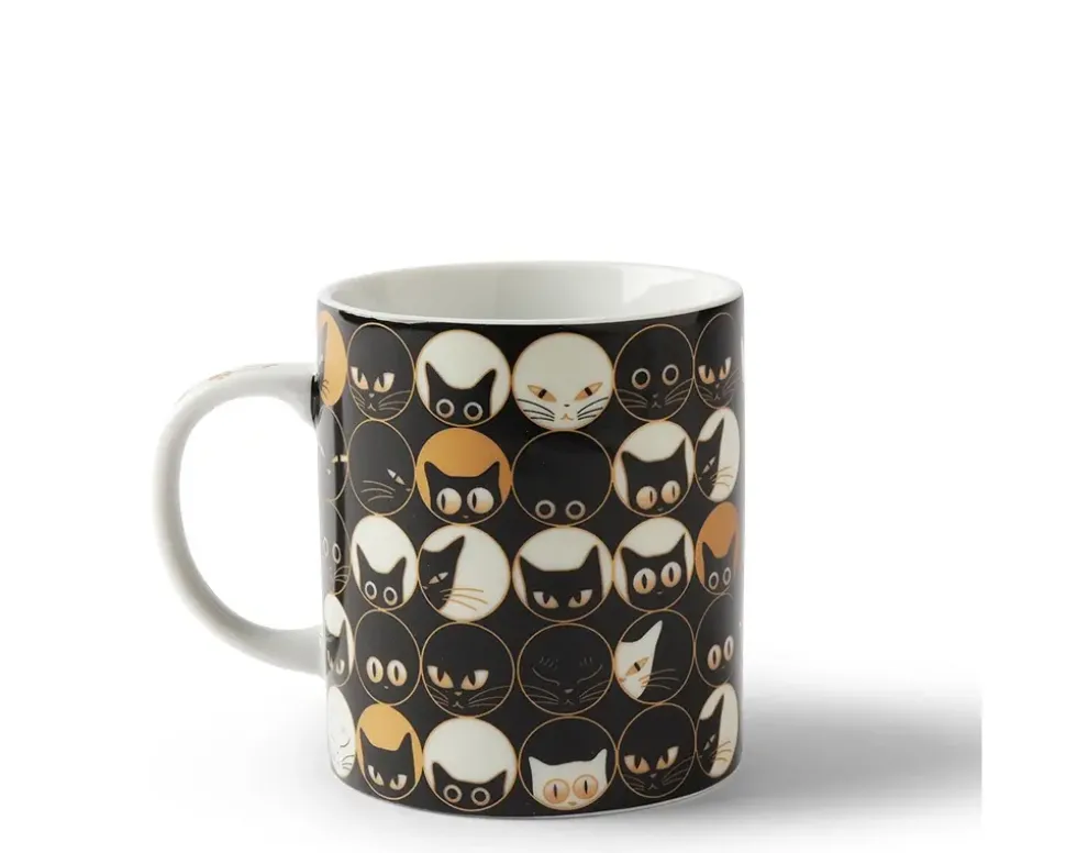 Cat Eyes 8 Oz. Mug - Black