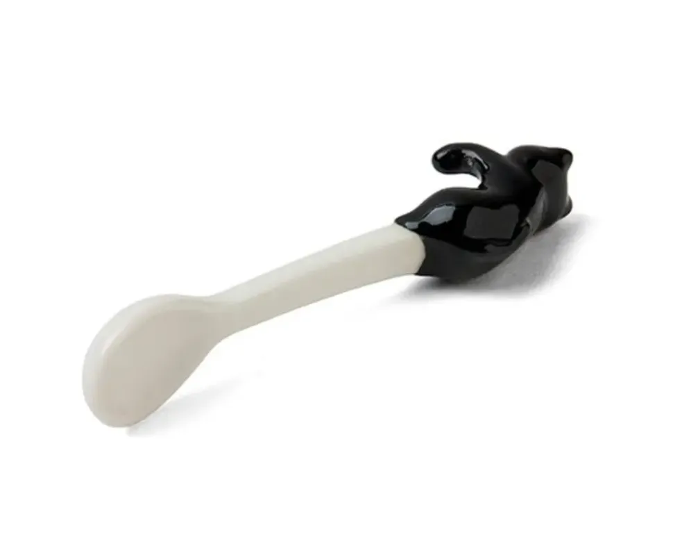 Cat Hanging Spoon - Black