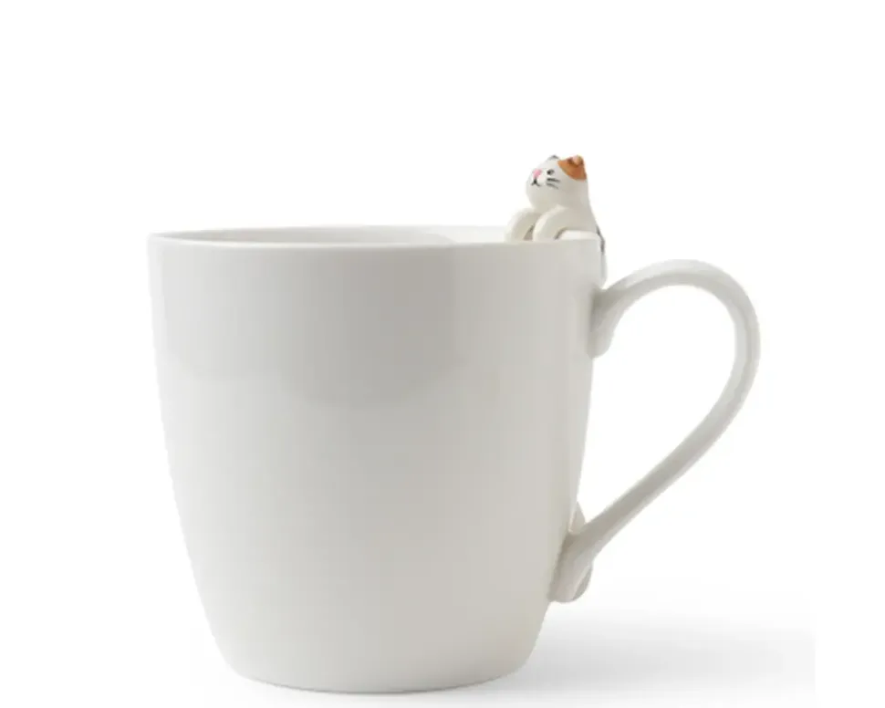Cat Hanging Spoon - White