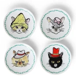 Cats In Hats Mini Plate Set