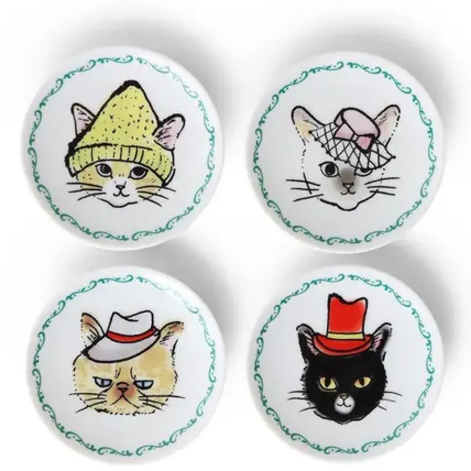 Cats In Hats Mini Plate Set