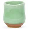 Crackle Green Teacup