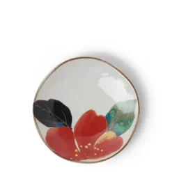 Floral Mini Plate Red