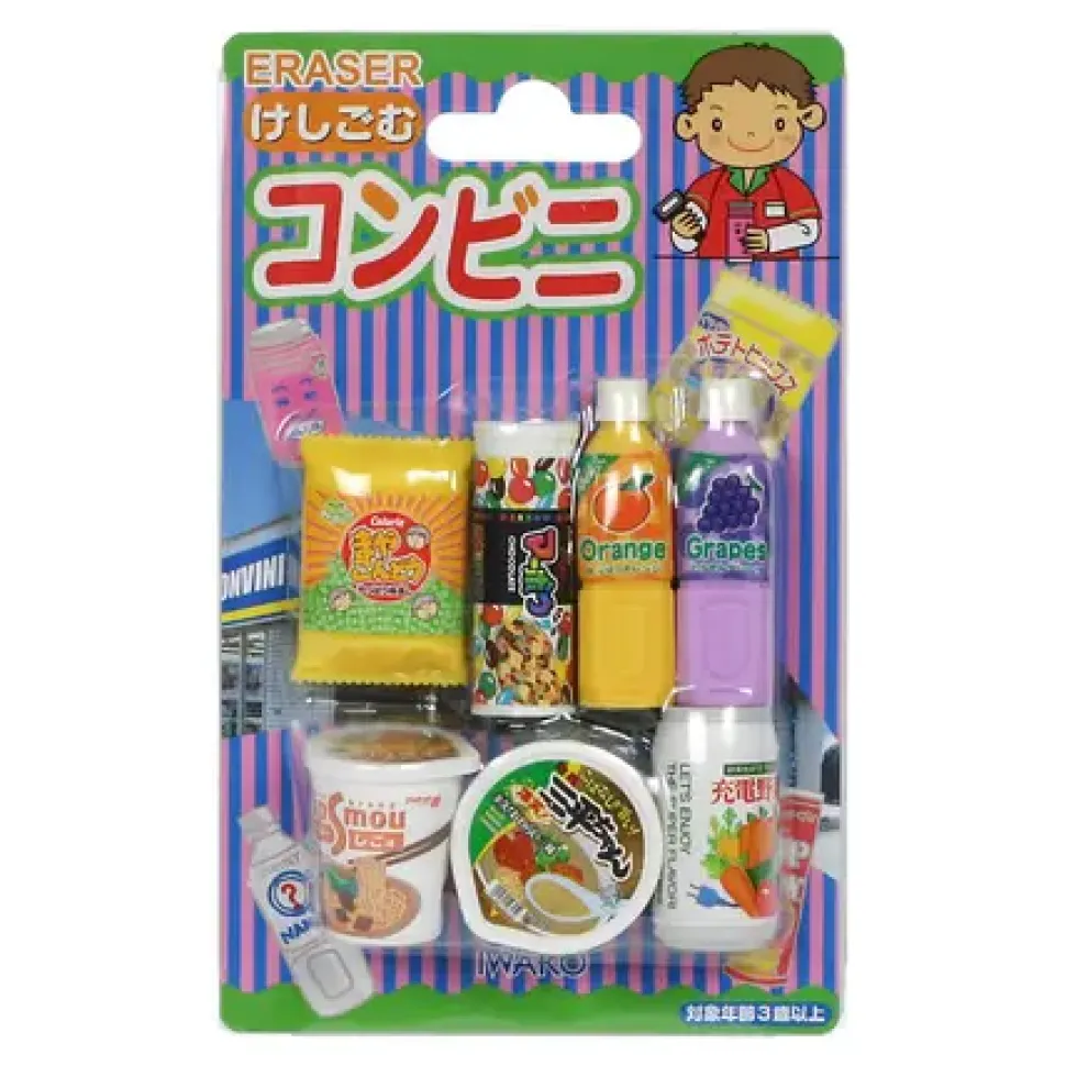 Iwako Convenience Store Eraser Pack At Miya