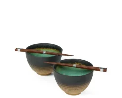 Kosui Green 5.5" Bowl For Two Set