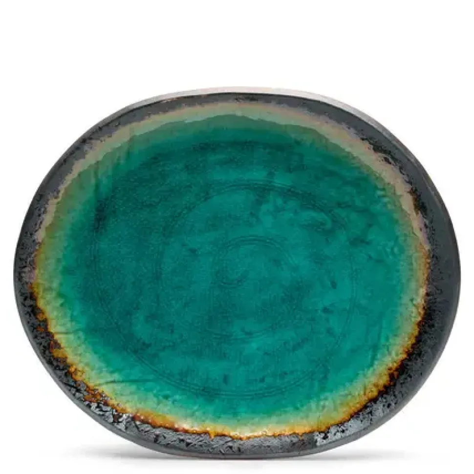 Kosui Green 10.5" Oval Plate