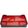 Lacquered Lunch Tray 14" X 9.5" - Red
