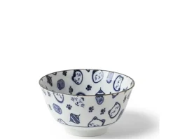 Maneki Neko Blue 5" Bowl