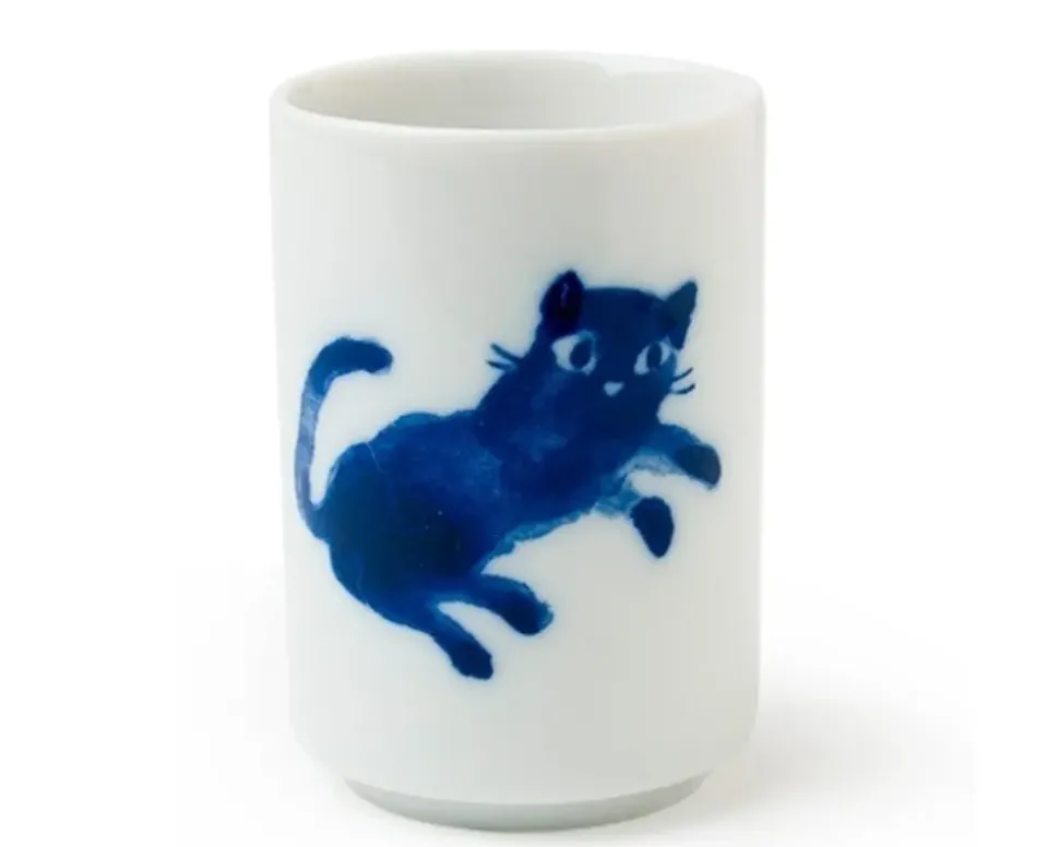 Midnight Blue Cat Cup Set