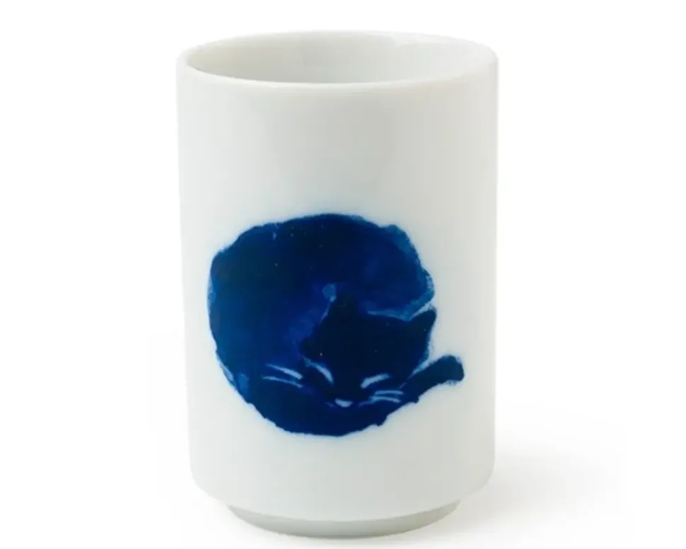 Midnight Blue Cat Cup Set