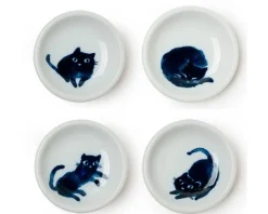 Midnight Blue Cat Dish Set