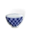 Mini Plate 3.75" Blue & White Teacup Check