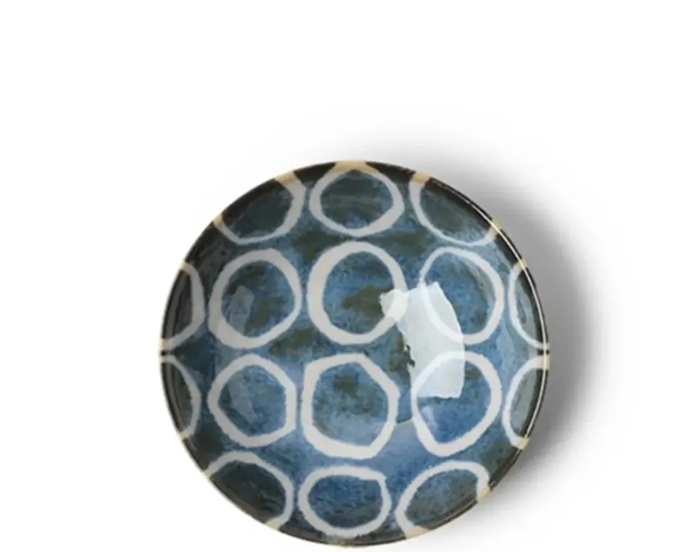 Rustic White Circles 5.75" Bowl