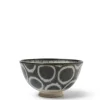 Rustic White Circles Rice Bowl