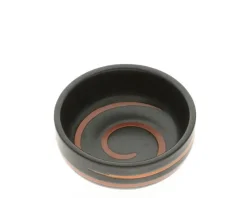 Sauce Dish Black Caramel Swirl
