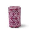 Tea Canister Fuschia/Silver Bar