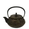 Teapot Cast Iron Gold Black Mari