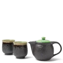 Tea Set Bronze Jade