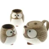 Tea Set Owl Brown