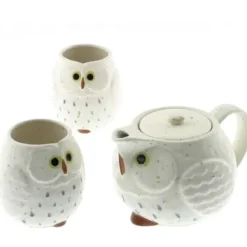 Tea Set Owl White