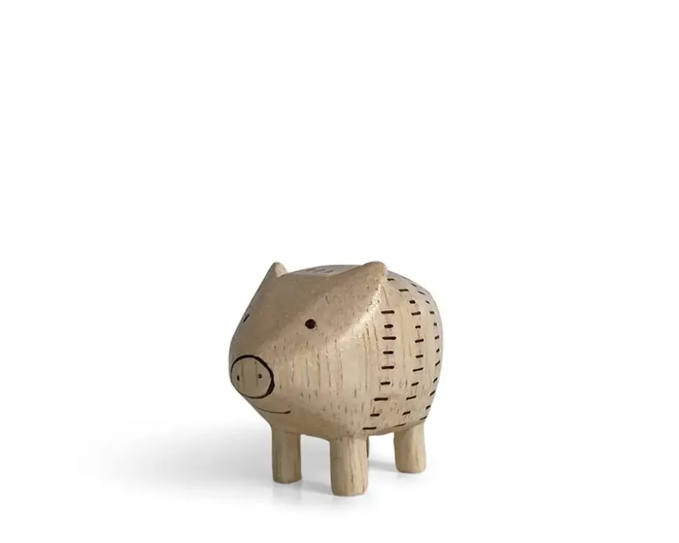 T-Lab Wooden Animal Zodiac Pig