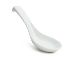 White Porcelain Soup Spoon With Stopper
